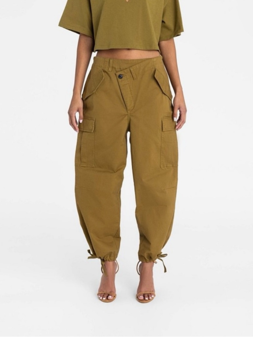 KBB by Kahlana Women's Cargo Jogger Pants in Olive